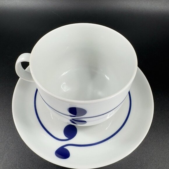 Vintage Arzberg Colon Blue Cup And Saucer Set Porcelain Made In Germany VTG - Picture 10 of 12